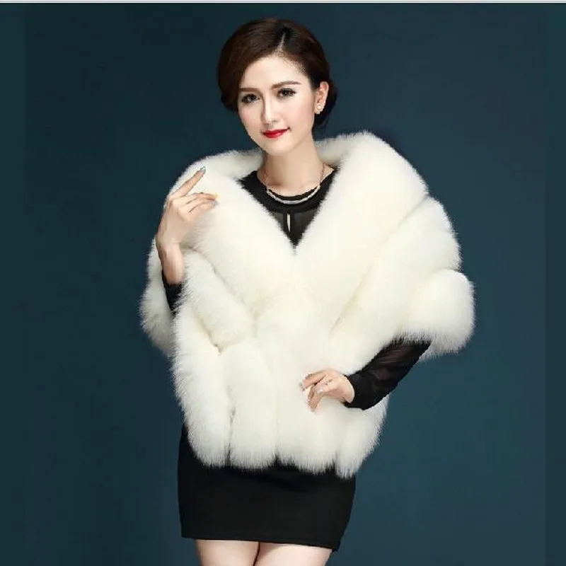 faux fur coat wedding