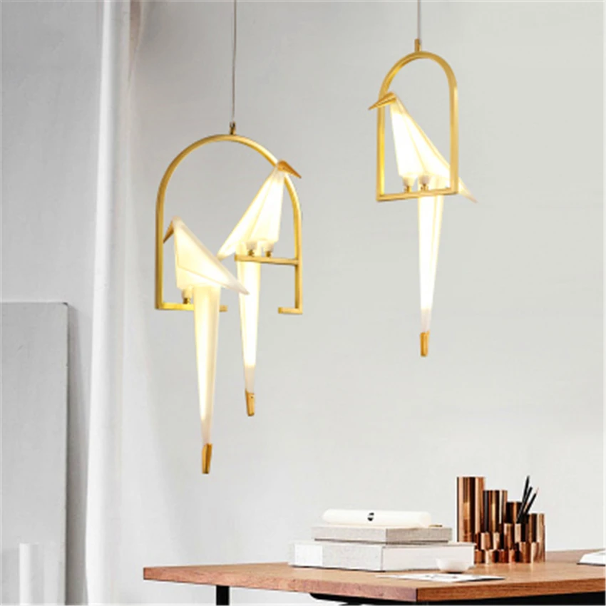 

Modern Bird LED Pendant Lamp LED Pendant Light Origami Crane Bird Pendant Ceiling Lamp Living Room Wall Lamp Desk Lamp Luminaire