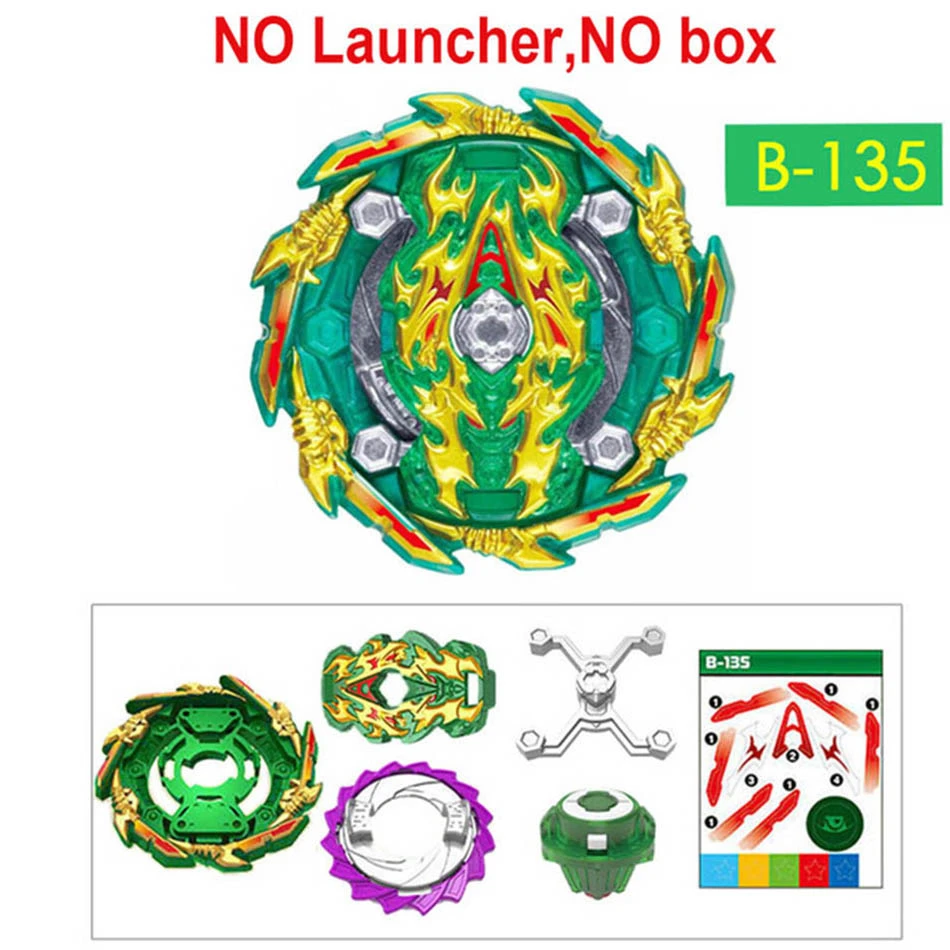 Bey Bay Burst игрушки B-144 B-132 ручка пусковая установка и коробка Клещи Металл Fusion спиннинг лезвия Go Shoot комбо игрушка мальчик Gitf - Цвет: B135