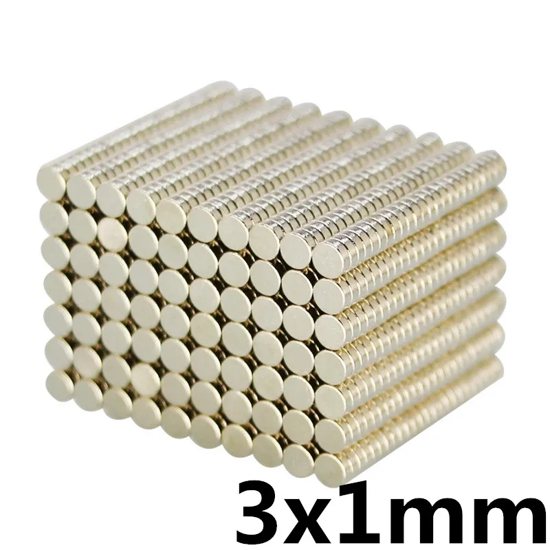

150pcs 3x 1 mm N35 Strong Neodymium Magnets 3mmx1mm Automobile Engine Oil Filter Strong Magnet Economizer Craft