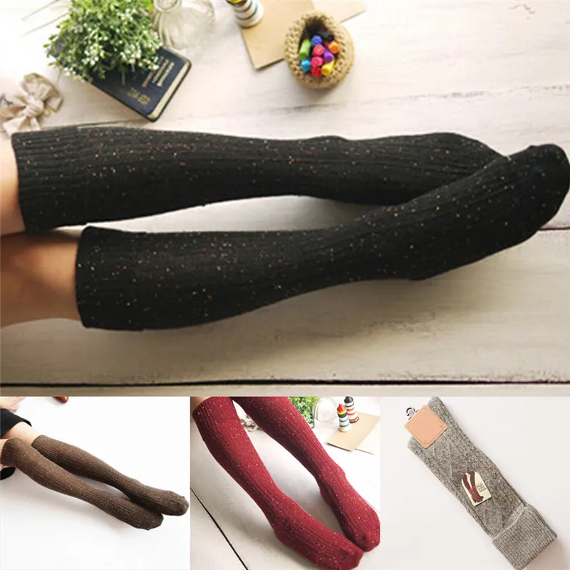 Buy Autumn Winter Wool Blended Stockings Long Warm