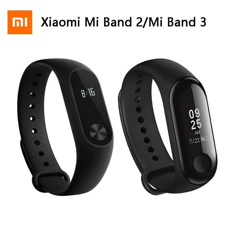 Оригинальный Xiaomi mi группа 3 Группа 2 Smartband OLED дисплей touchpad сердечного ритма