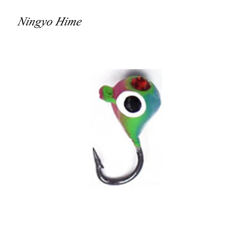 Ningyo Hime, 60 шт., новинка, высокое качество, зимняя приманка для подледной рыбалки, мини-металлическая свинцовая головка, крючок, приманка, 15 мм, 1,1 г, рыболовные инструменты