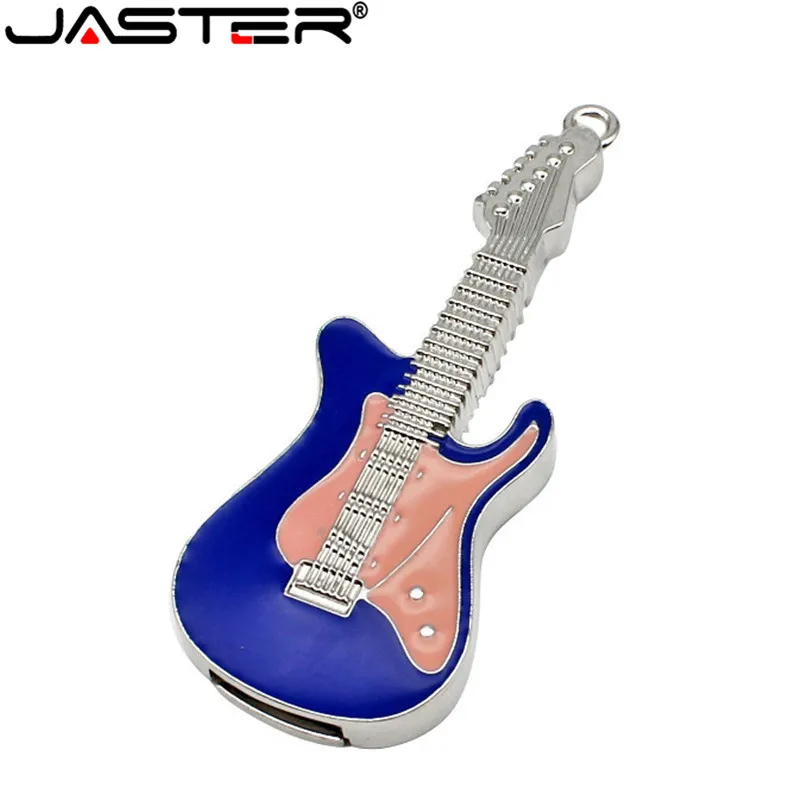 JASTER гитара с отделкой кристаллами ручка-накопитель музыкальный инструмент usb флеш-накопитель подарок флешка 4 ГБ 16 ГБ 32 ГБ 64 ГБ металлическая гитара s memory stick