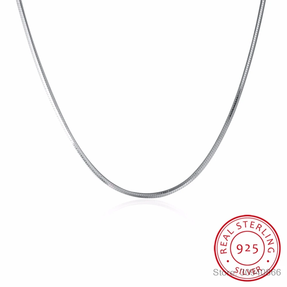 

LEKANI Real Genuine Solid 925 Sterling Silver Snake Chains,1mm Fashion Snake Chain Necklaces For Women 16 inches 18 inches