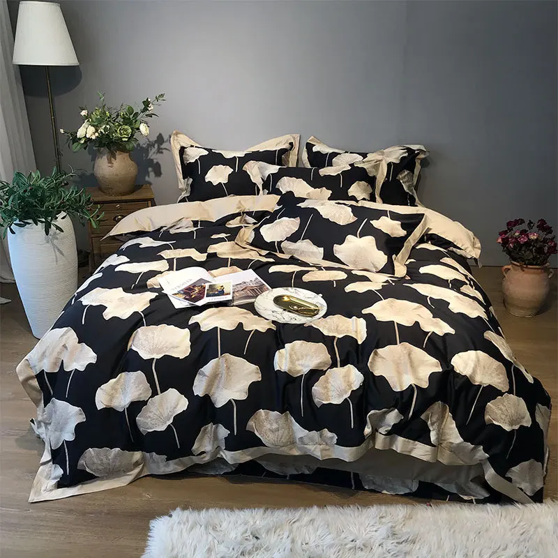 

Home Textile Luxury Sexy Bedding Set 4 Pieces Long-staple Cotton Weatern Style Jacquard 100% Cotton Comforter Bedding Sets
