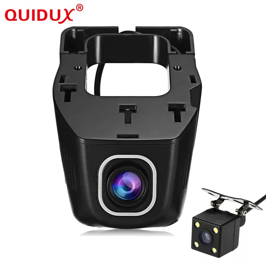 

QUIDUX WIFI Car Dvr Dual Camera Hidden Lens Dash cam Novatek 96658 Registrator Digital Video Recorder Camcorder Full HD 1080P