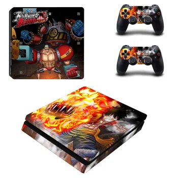 

PS4 Slim Skin Sticker One Piece: Burning Blood Decals Designed for PlayStation4 Slim Console and 2 controller skins