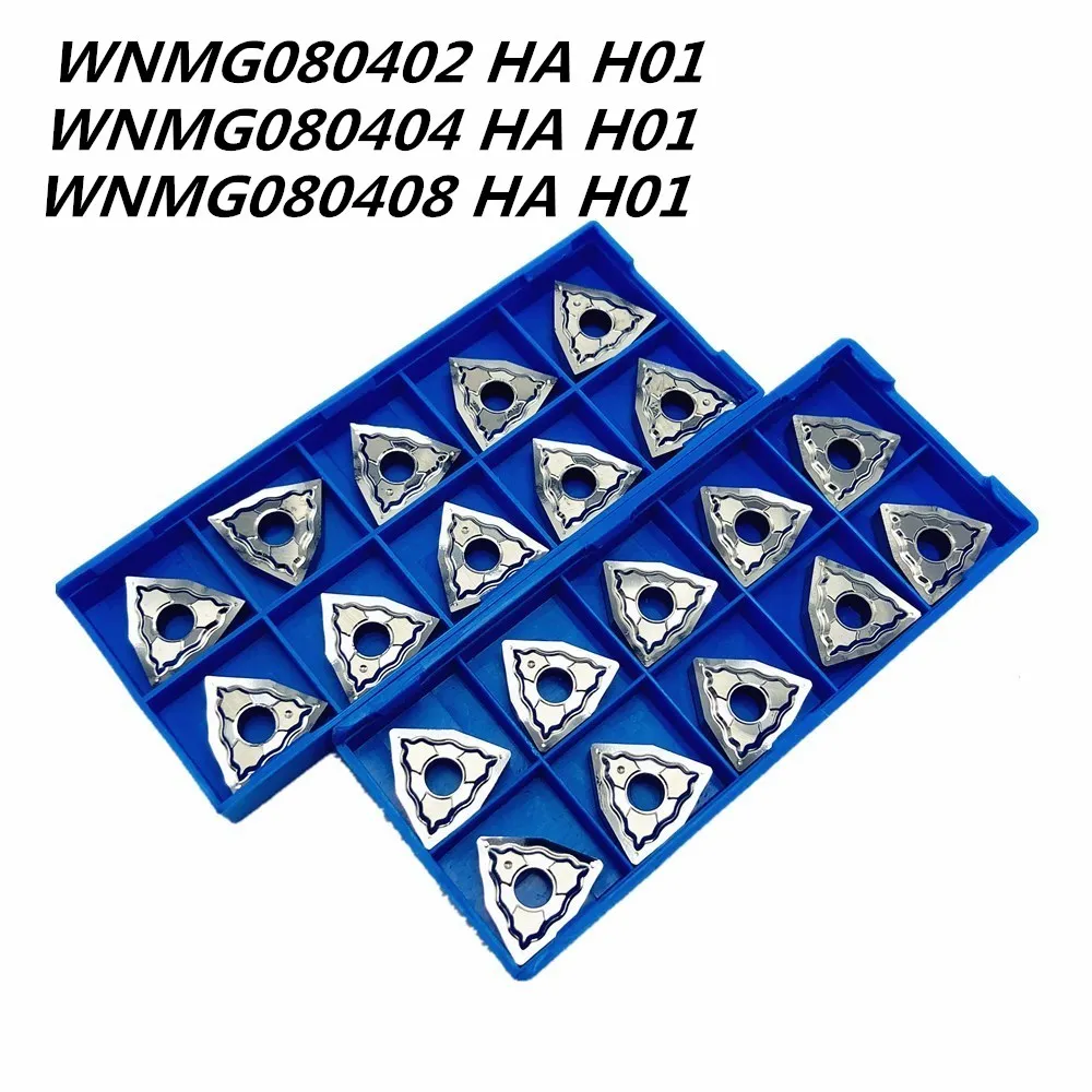 

10PCS Triangle CNC aluminum blade WNMG080404 HA H01 high quality cermet aluminum alloy lathe tools WNMG080408 aluminum tool
