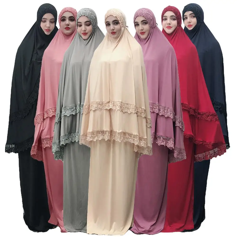 2 шт. abaya Robe Khimar Дубай, Турция мусульманский хиджаб платье кафтан цзилбаб Caftan молитва Исламская одежда Рамадан набор поклонения Халат