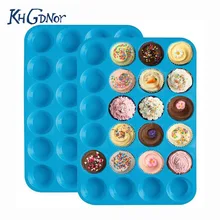 Мини форма для кексов 24 кексы силикон плесень торт кекс форма для оладьев антипригарным лоток формы для выпечки Инструменты