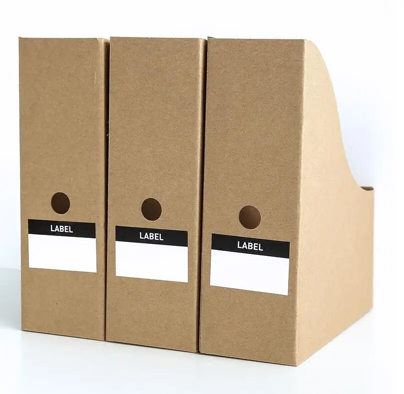 new creative minimalist office kraft paper Desktop finishing shelves