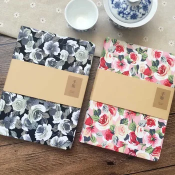 

2017 Kawaii notebook Cute Small floral leather journal Hand book Notepad12.8*18.3cm Diary planner filofax gift stationery