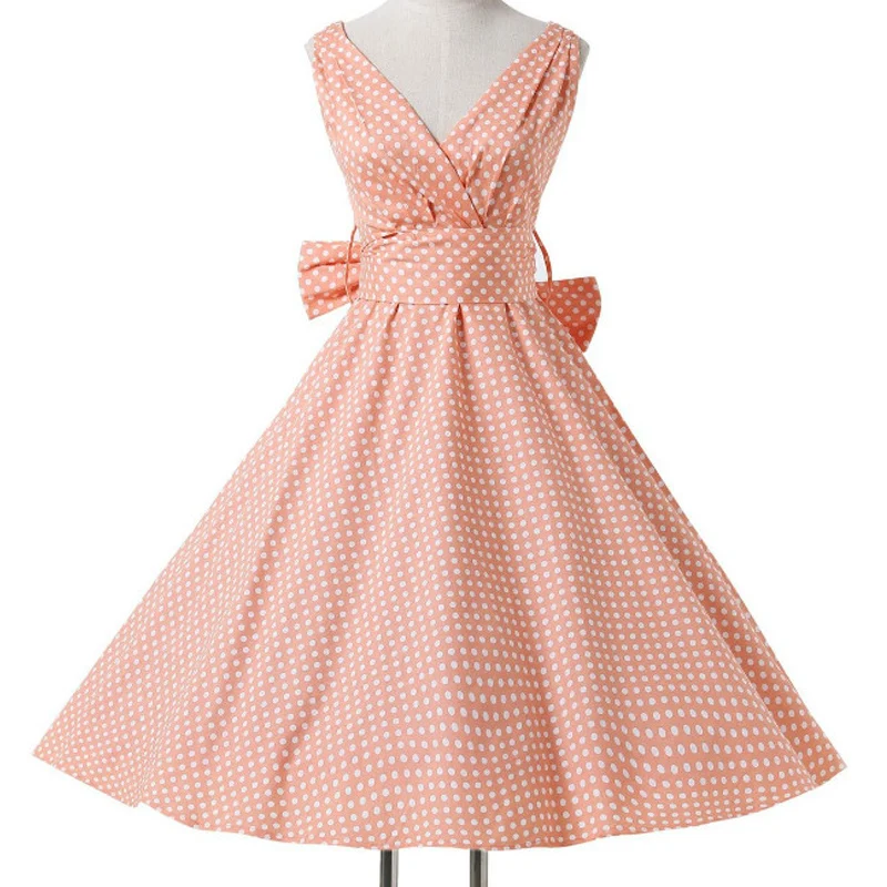 Wholesale Womens summer dresses 2016 summer plus size Maggie Tang 50s Vintage Retro robe vestidos Pin up Swing Polka Dot Rockabilly Dress Buy Cheap Womens summer dresses 2016 summer plus size Maggie Tang 50s Vintage Retro robe vestidos Pin up Swing Polka Dot Rockabilly Dress