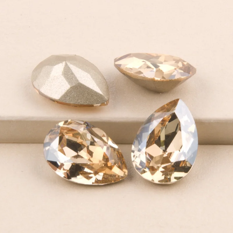 Yanruo #4320 все размеры золотые тени капли кристаллы и камни Strass свободные