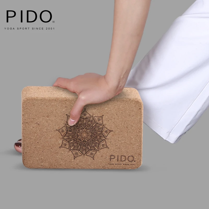 

PIDO YOGA High density natural cork yoga block Tasteless yoga brick Exercise Fitness Sport Yoga aids