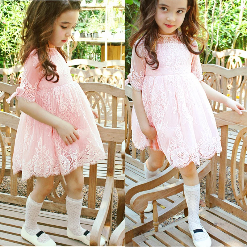 Afairytale girls dress Kids Princess dresses Korean style girl lace