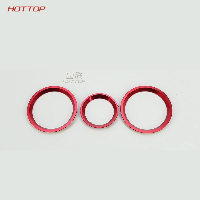 Алюминиевый сплав кондиционер кнопка ручка кольцо крышка подходит для Subaru XV - Название цвета: Base Red 3pcs