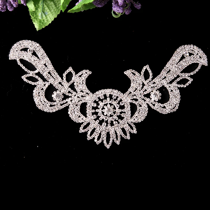 Аппликация Стразы с кристаллами для свадебных платьев 39 8 см * 12 см|rhinestone applique|crystal