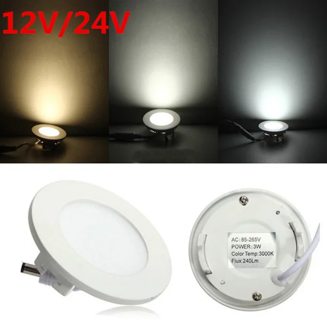 LED Panel light 1pcs 12V/24V 3W/6W/9W/12W/15W/25W Warm White/Cold White 2835 SMD Downlight Lighting