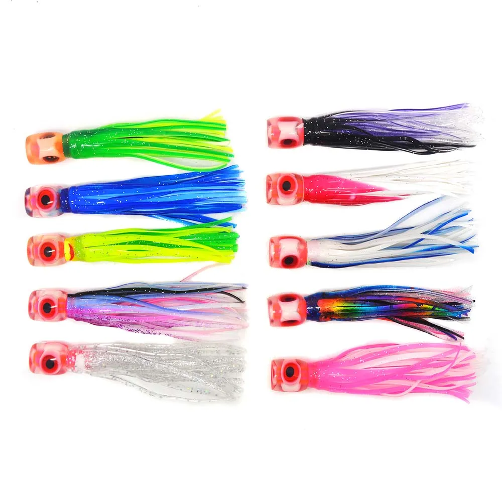 

5pcs PVC Octopus Lures Squid Skirt Lures Trolling Saltwater Bait