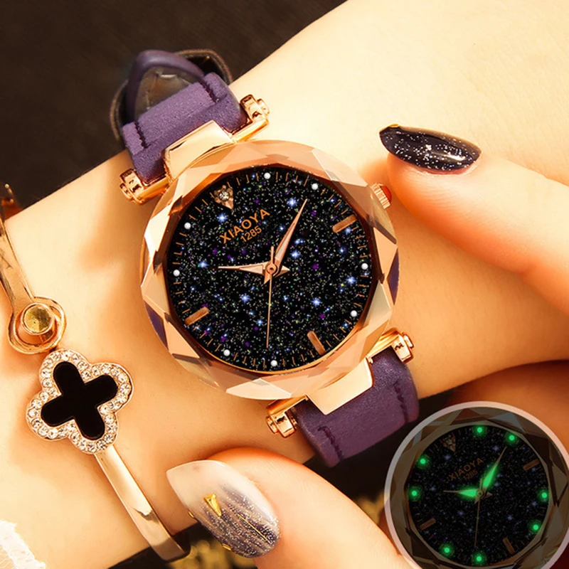 

Starry Sky For Ladies Watch Luxury Brand Women Dress Watches Multicolor Leather Qaurtz Clock Designer Female Wristwatch