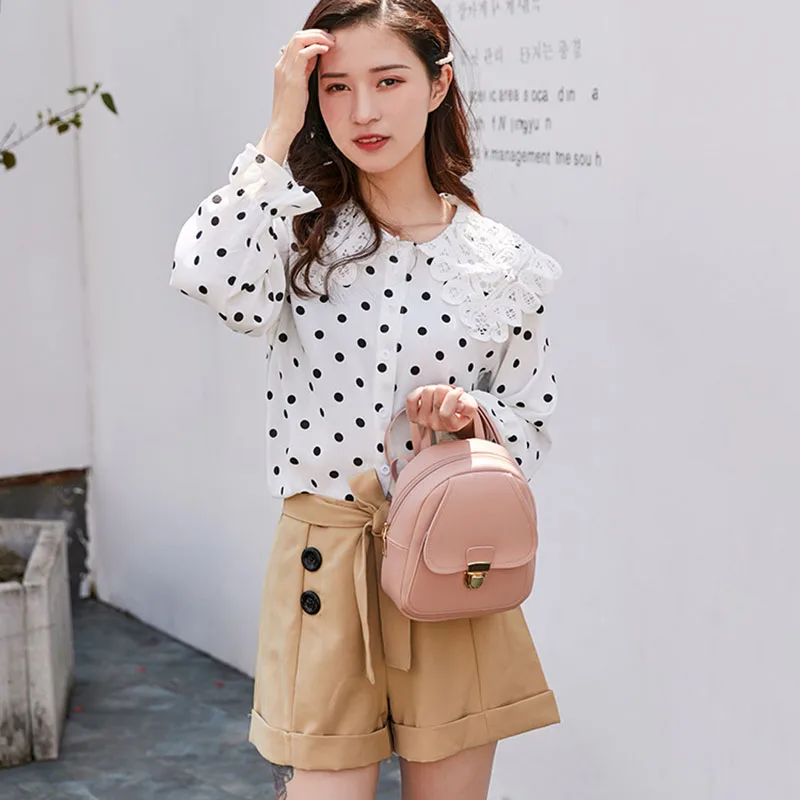 

Women Mini PU Backpack Plug Lock Large Capacity Single Shoulder Bag for Party Shopping Popular