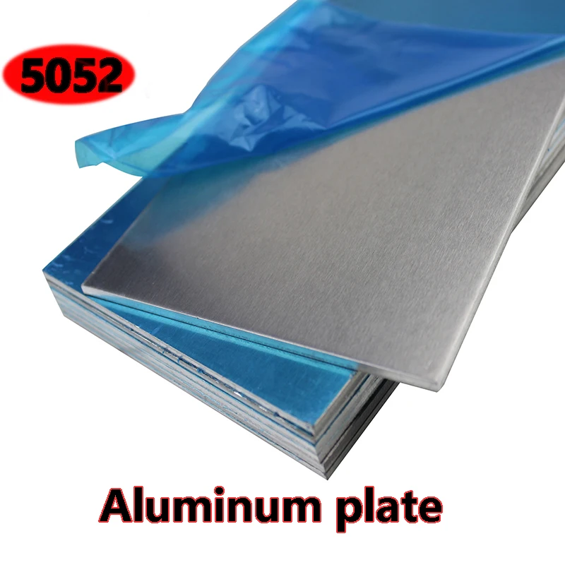 5052 Aluminum plate Flat Aluminum Sheet DIY Thickness 3mm 5mm 6mm 8mm 10mm 100x100mm 100x200mm Customizable