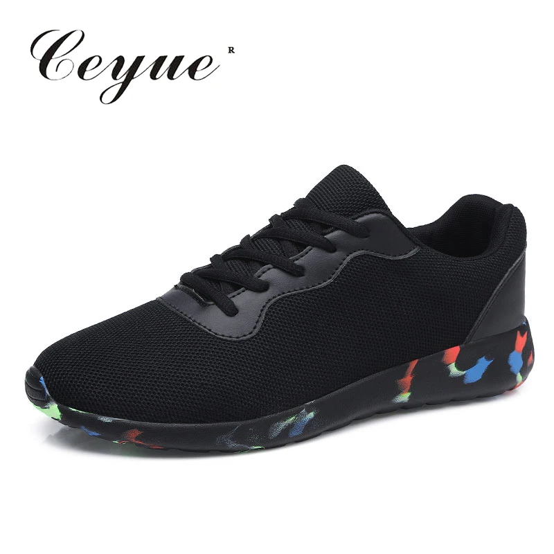 

2019 Men's Lace-Up Sport Outdoor Casual Shoes chaussure homme Fashion Mesh Breathable Comfortable Casual Shoes Plus Size 38-44