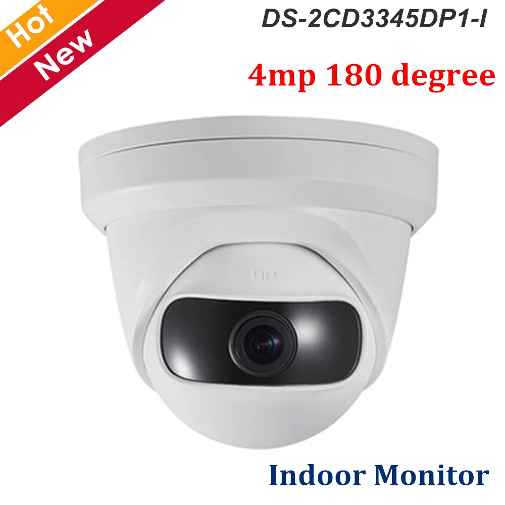 

4MP Dome Indoor Network Camera 180 degree Wide angle indoor monitoring DS-2CD3345DP1-I Smart IR 10m IP Camera Security cam