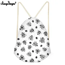 NOISYDESIGNS Drop Shipping Picnic Drawstring Bag For Girls Boys Ladybug Printed Women Men Backpack Anime Kid’s Party Gift Bag