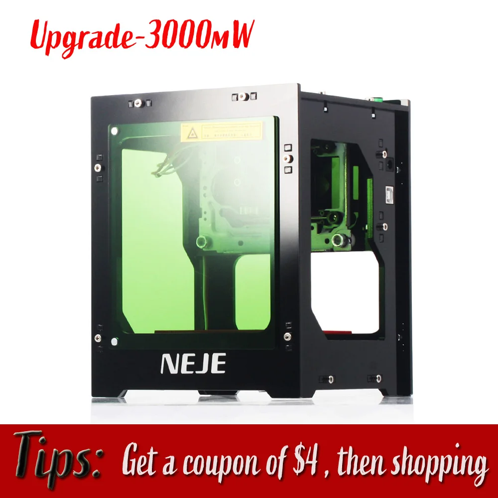 Новый NEJE DK 8 KZ 3000 МВт высокоскоростной лазерный гравировальный станок DIY CNC гравер