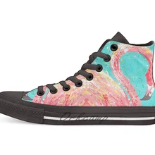 Flaunting Фламинго высокие парусиновые туфли на плоской подошве повседневные мужские кроссовки Прямая