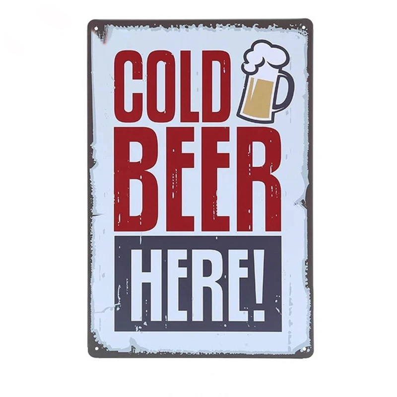 Free shipping Retro Beer Sign Wall Decor Vintage Art Metal Sign Home