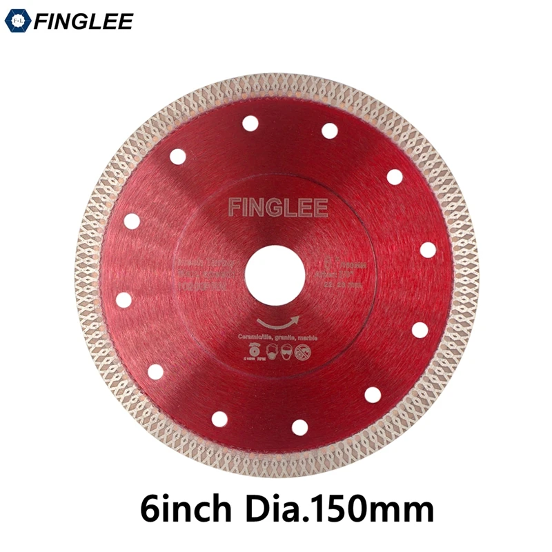 

1Pc 6in/150mm Wave Style Diamond Saw Blade for Porcelain tile ceramic Dry cutting aggressive disc marble granite Stone saw blade