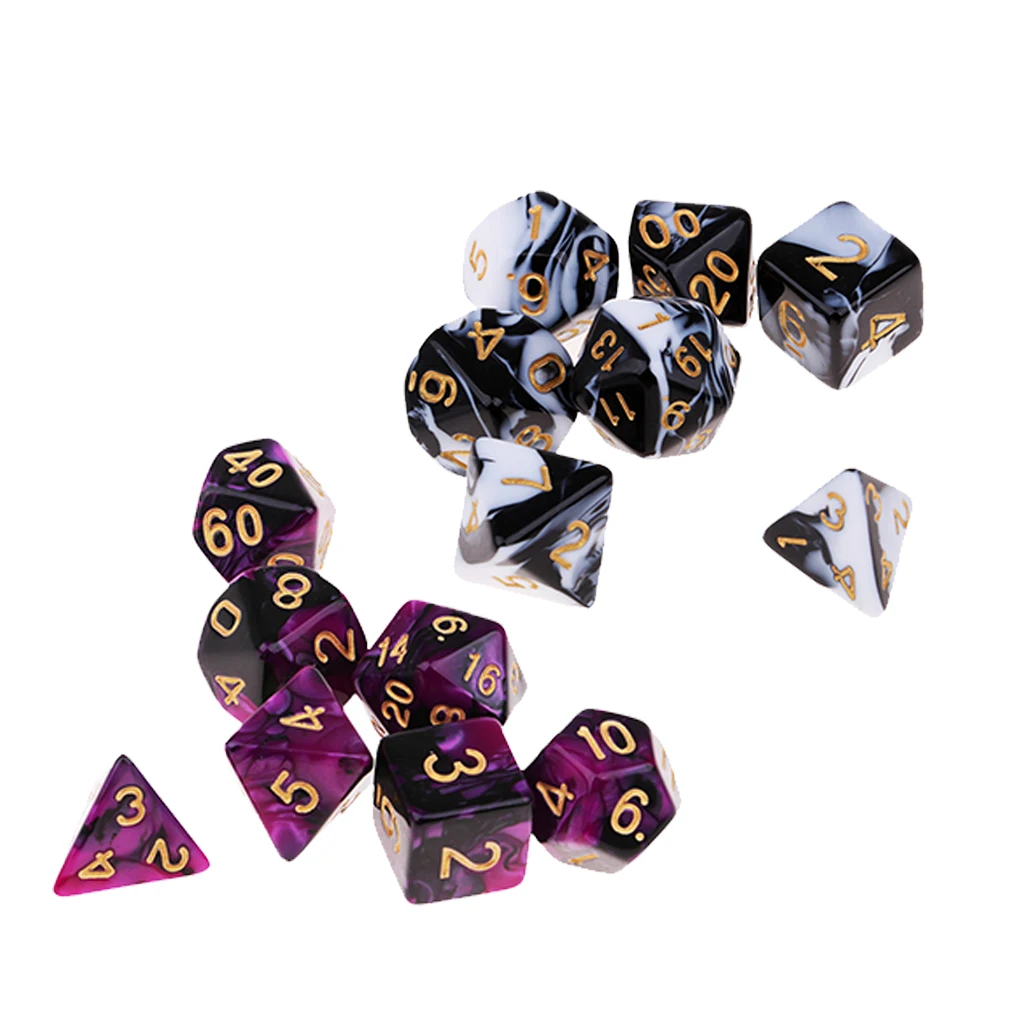 14PCS Polyhedral Dice 16mm for Dungeons and Dragons Casino Supply