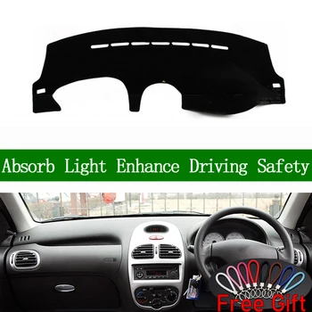 

For Peugeot 206 2004 2005 2006 2007 2008 Right Hand Drive Dashboard Cover Car Stickers Dash Mat Carpet Interior Accessories