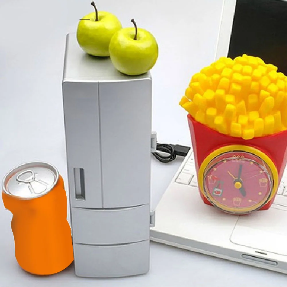  Car DC12V Universal Hot&Cold Dual USB Mini Fridge Mini USB Refrigerator Office Home Small Refrigera