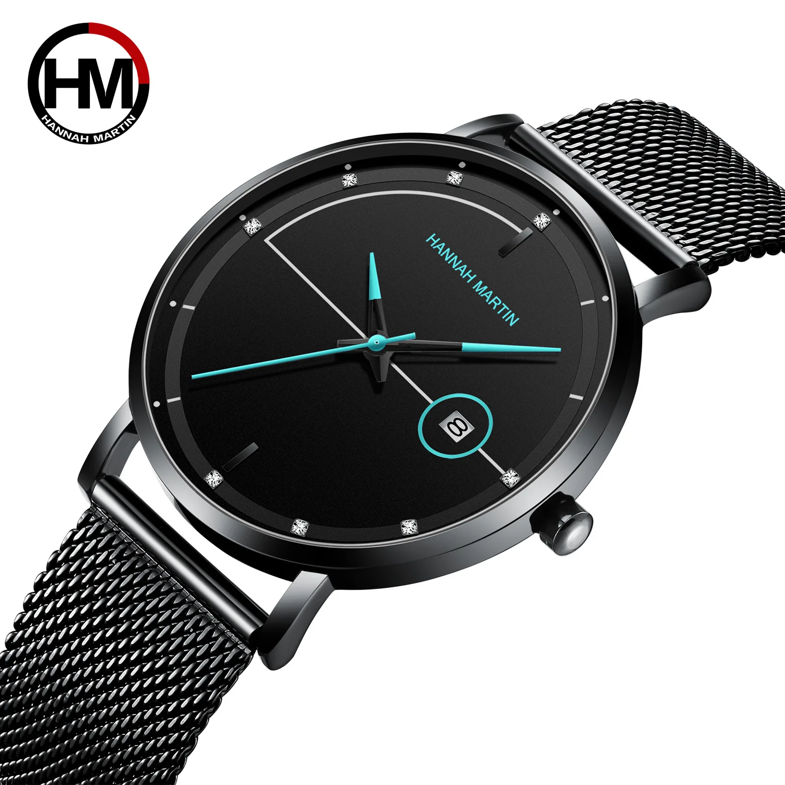 

Japan imported movement men's watch luxury brand steel mesh belt quartz watch Fashion sports Ultra-thin waterproof clock