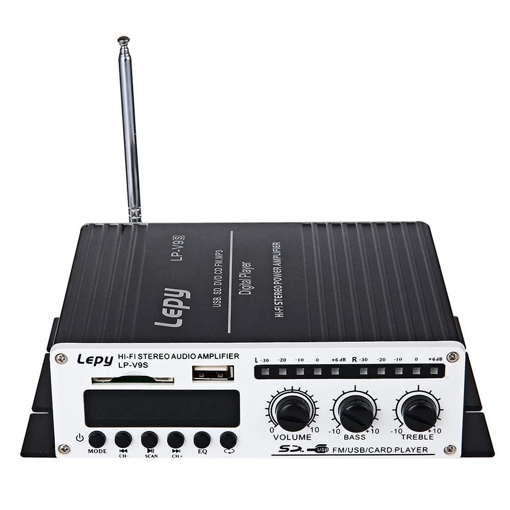 Lepy LP V9S автомобиль mini Усилители домашние Hi Fi 180 Вт Выход звук стерео fm