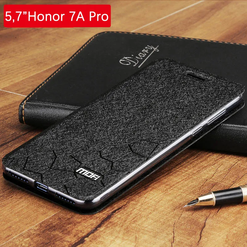 

Huawei Honor 7A Pro Case Cover Leather Flip Slim Book Cover Stand Luxury Glitter 5.7inch RU Version Huawei Honor 7A Pro Case