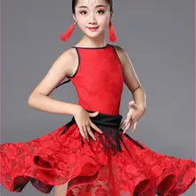 Платье для латинских танцев для девочек, модные Бальные платья для танцев для детей, Одежда для танцев, детский сценический костюм