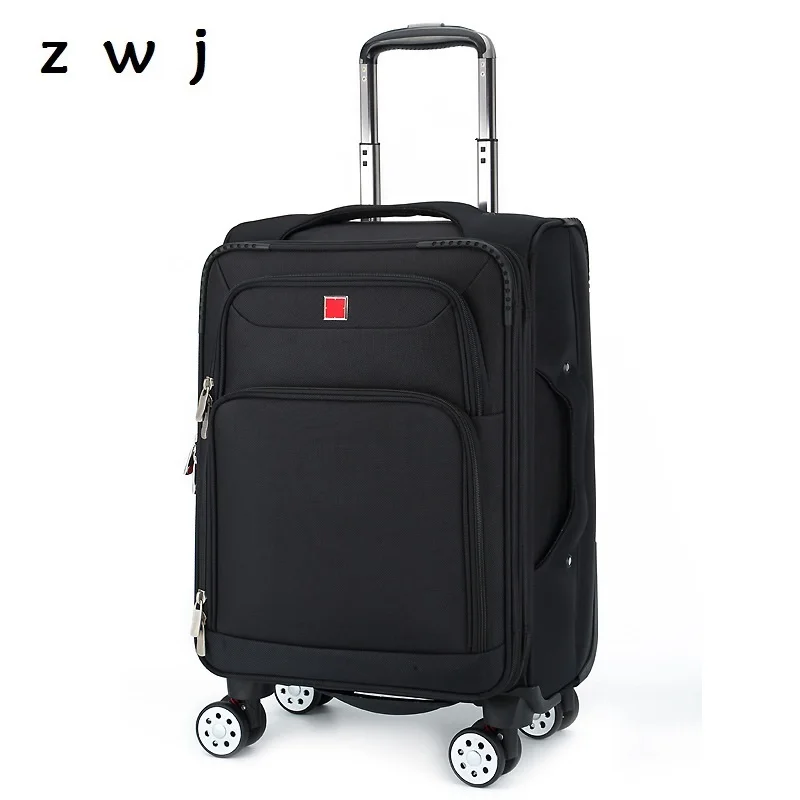 

20 inch men oxford spinner hand luggage bag business carry ons rolling suitcase