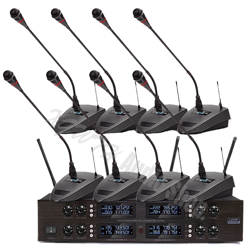 نظام مكبر صوت لا سلكي ذو تردد فوق العالي الجدول معقوفة مكبر صوت للمؤتمرات قابل للتعديل تردد المكثف تسجيل استوديو Mic