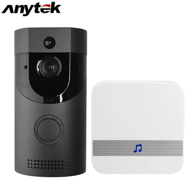 Anytek B30 wifi дверной звонок B30 IP65 Водонепроницаемый Смарт видео дверной звонок 720P беспроводной домофон FIR сигнализация ИК Ночное Видение IP камера