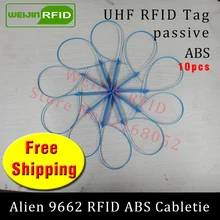 UHF RFID tag ABS cable tie Alien 9662 EPC6C 915mhz 868mhz 860-960M Higgs3 10pcs free shipping long range smart passive RFID tags