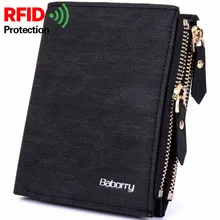 RFID Theft Protec Coin Bag zipper men wallets famous brand mens wallet male money purses Wallets  New Design Top  Men Wallet