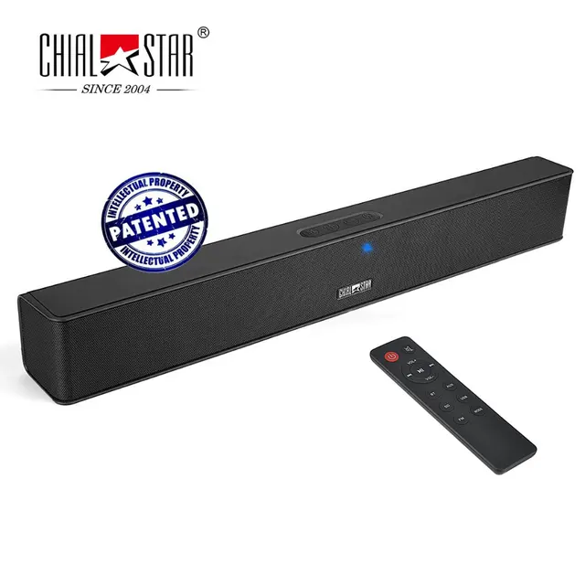 Soundbar Q5 Black 24W Updated Wireless Sound Bar 21 Inch Portable Bluetooth 4.2 Power Speakers Indoor Yoga Outdoor Party Meeting