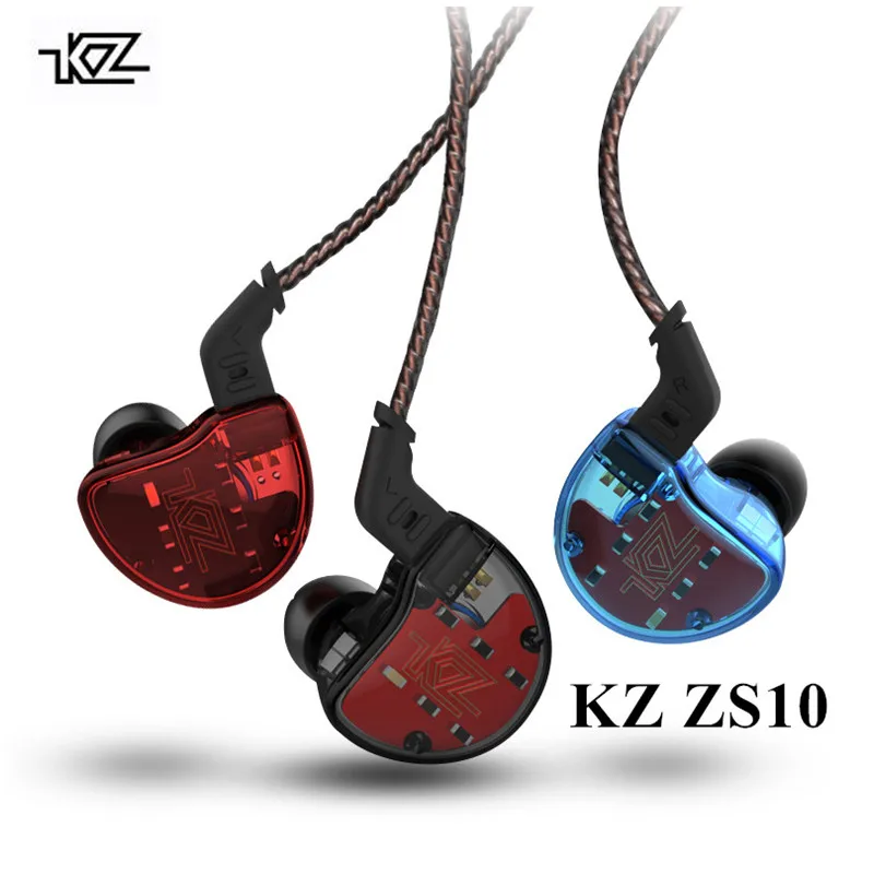 KZ ZS10 ES4 наушники 4BA 1BA с 1DD динамические гибридные наушники-вкладыши спортивные наушники 5 приводных устройств гарнитура вкладыши 1BA KZ ES4