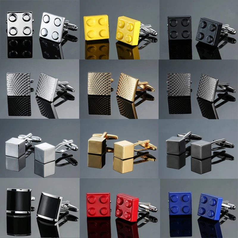 

DY Brand new high-end brand, laser engraving, pattern, square block Cufflinks fashion men's shirts Cufflinks free shipping